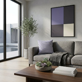 Moderne trendy Periwinkle Blue Stripes Kissen