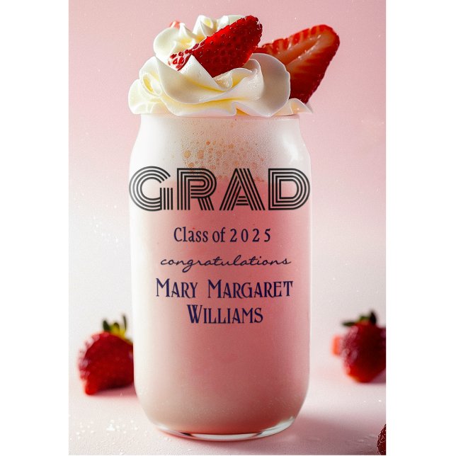 Moderne Trendy Personal Graduate 16oz Dosenglas (Von Creator hochgeladen)
