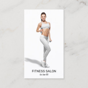 Moderne trendy Personal Trainer Fitness Foto Visitenkarte