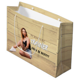 Moderne trendy persönliche Fitness-Trainer-Foto Große Geschenktüte