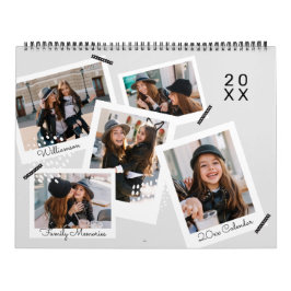 Moderne trendy Snapshot Foto Scrapbooking Collage Kalender
