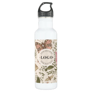 Moderne Trendy Wildblumen Botanische Florale Monog Edelstahlflasche