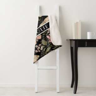 Moderne trendy Wildblumen Botanische Florale Monog Sherpadecke