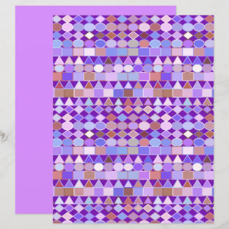 Moderne Tribal Geometric, Amethyst Lila & Violet