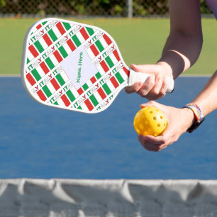 Moderne Tricolore-Name hier Italienische Flagge ge Pickleball Schläger