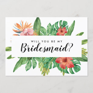 Moderne Tropen werden Sie meine Hochzeit mit meine Einladung