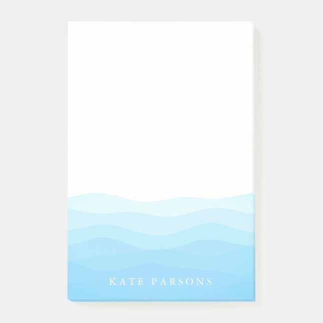 Moderne Tropenwellen Post-it Klebezettel (Vorderseite)