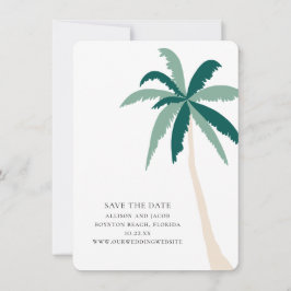 Moderne Tropical Beach Wedding Save the Date Card