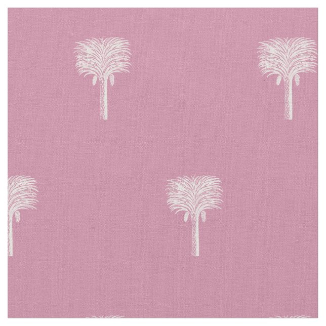 Moderne Tropical Date Palm Dusty Rose Stoff (Nahaufnahme)