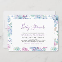 Moderne Tropical Floral Summer Girl Baby Dusche
