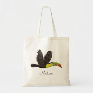 Moderne Tropical Toucan Bird Personalisierte Scrip Tragetasche