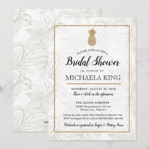 Moderne Tropische Ananas Brautdusche Einladung