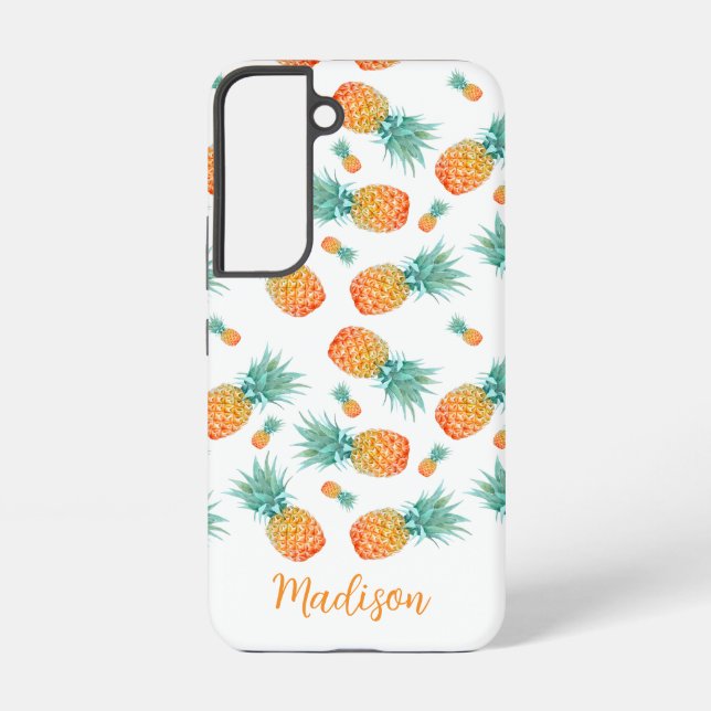 Moderne tropische Ananas Samsung Galaxy Hülle (Rückseite)