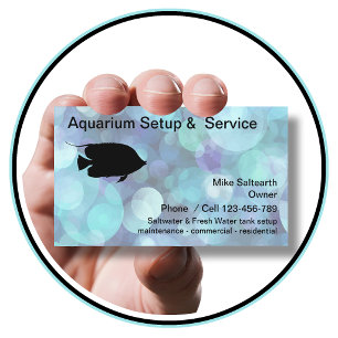 Moderne tropische Aquarium-Services Visitenkarte