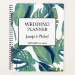Moderne tropische Blätter Hochzeitsplaner Planer<br><div class="desc">Moderne tropische Aquarell Blätter Hochzeitsplaner. Ein schöner Planer,  um Ihren perfekten Hochzeitstag zu planen. Fügen Sie Ihre eigenen Namen und Text an der Vorderseite.</div>