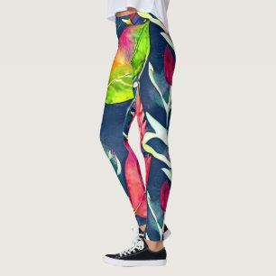 Moderne tropische Blätter Leggings