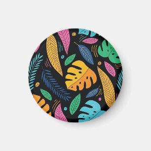 Moderne tropische Blätter: nahtloser Hintergrund. Magnet