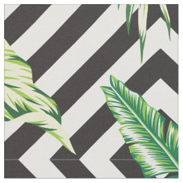 Moderne tropische Blume mit geometrischem Muster Stoff
