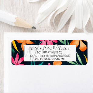 Moderne tropische Blumen-Wasserfarbenmuster Marine