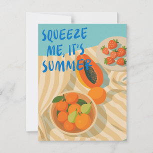Moderne tropische Früchte Sommer Postkarte