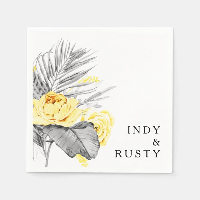 Moderne tropische Hochzeiten von Napkins Serviette (Vorderseite)