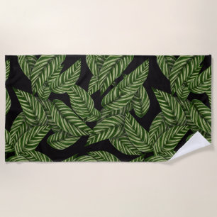 Moderne tropische Leaf Palm Pflanze drucken Strandtuch