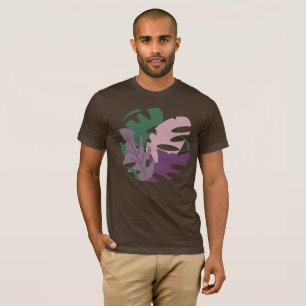 Moderne tropische Monstera-Blätter im Dschungel T-Shirt