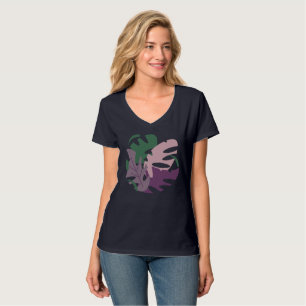 Moderne tropische Monstera-Blätter im Dschungelsti T-Shirt