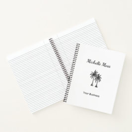 Moderne tropische Palmen, einfacher Strand Notizbuch