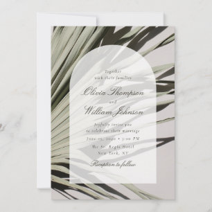 Moderne tropische Palmen-Hochzeitseinladung Elegan Einladung