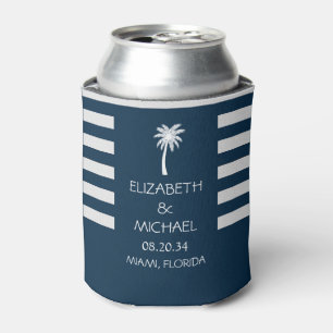Moderne tropische Palmen Hochzeitsmarinebäume Dosenkühler