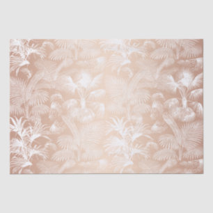 Moderne tropische Palmen Rose Gold Weiß Seidenpapier