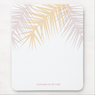 Moderne tropische Rosépalme-Blätter Mousepad