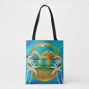 Moderne tropische Strandpalmen Sonnenuntergang Url