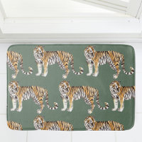 Moderne tropische Wasserfarben Tiger Wildmuster