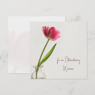 Moderne Tulpe 8. März Internationaler Frauentag Feiertagskarte
