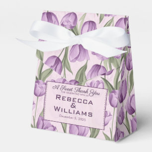 Moderne Tulpen-Blumen-Grünhochzeits-Geschenkboxen Geschenkschachtel