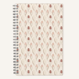 Moderne Tulpen-Blumenmuster Notizbuch