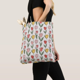 Moderne Tulpen-Blumenmuster weiche Botanik Frühlin