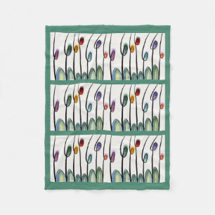Moderne Tulpen Fleecedecke