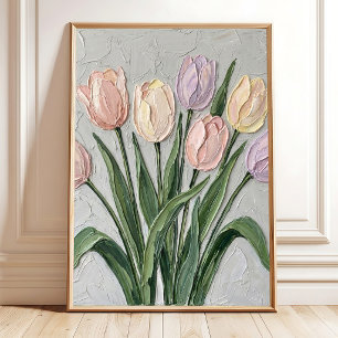 Moderne Tulpen-Leinwanddruck-Wandkunst für das Woh Poster