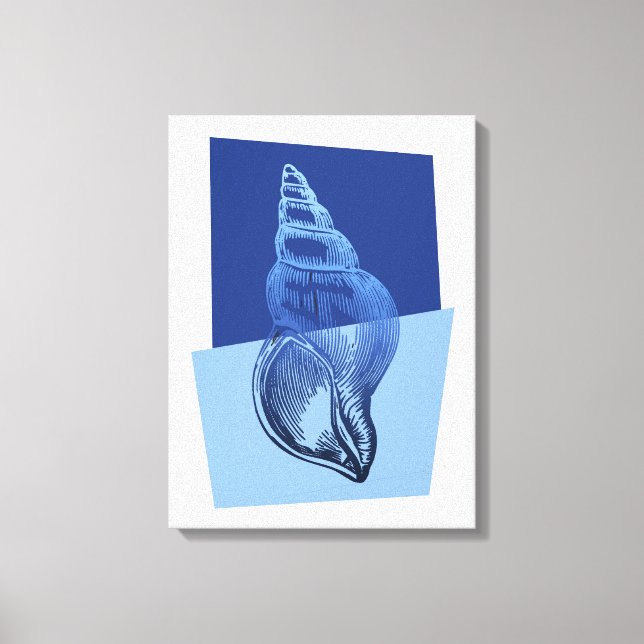 Moderne turbane Muschel Mitte des Jahrhunderts Bla Leinwanddruck (Vorderseite)