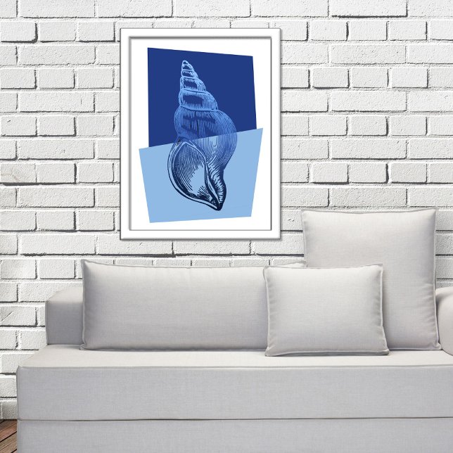 Moderne turbane Muschel Mitte des Jahrhunderts Bla Poster (Von Creator hochgeladen)