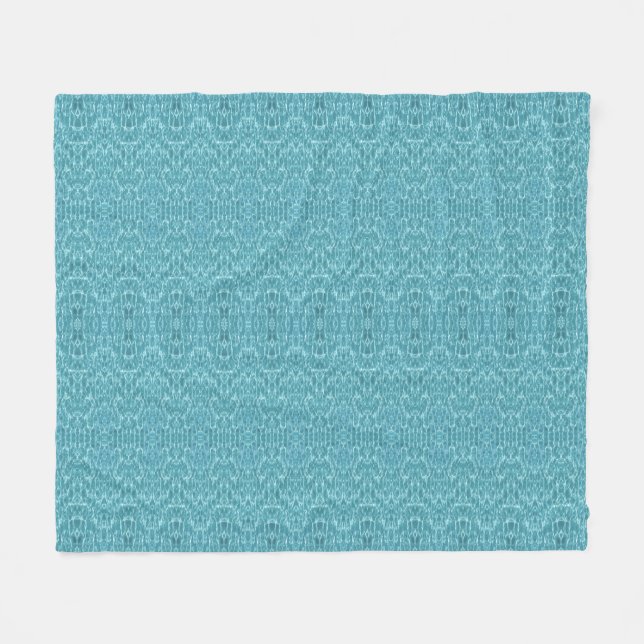 Moderne Türkis-Aqua-Abstrakt-Pattern Fleecedecke (Vorderseite (Horizontal))