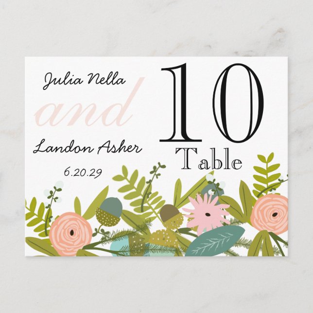 Moderne Türkis-Chartreuse Damask Hochzeit Postkarte (Vorderseite)