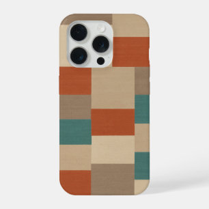 Moderne Türkis- und Beige-Geometrieblöcke iPhone 15 Pro Hülle