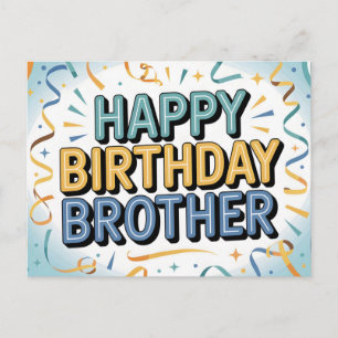 Moderne Türkis und Gelb "ALLES GUTE ZUM GEBURTSTAG Feiertagspostkarte