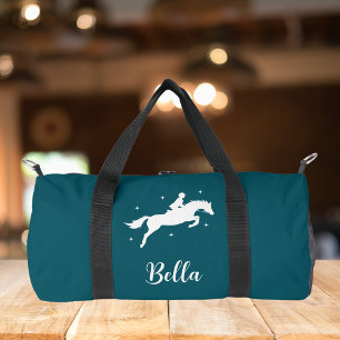 Moderne Türkisfarbene Reiterei Equestrian Duffle Bag