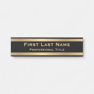 Moderne Türschilder für Büros Gold Metallisches Au Türschild