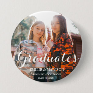 Moderne Twin Graduate Script Classic Foto Button